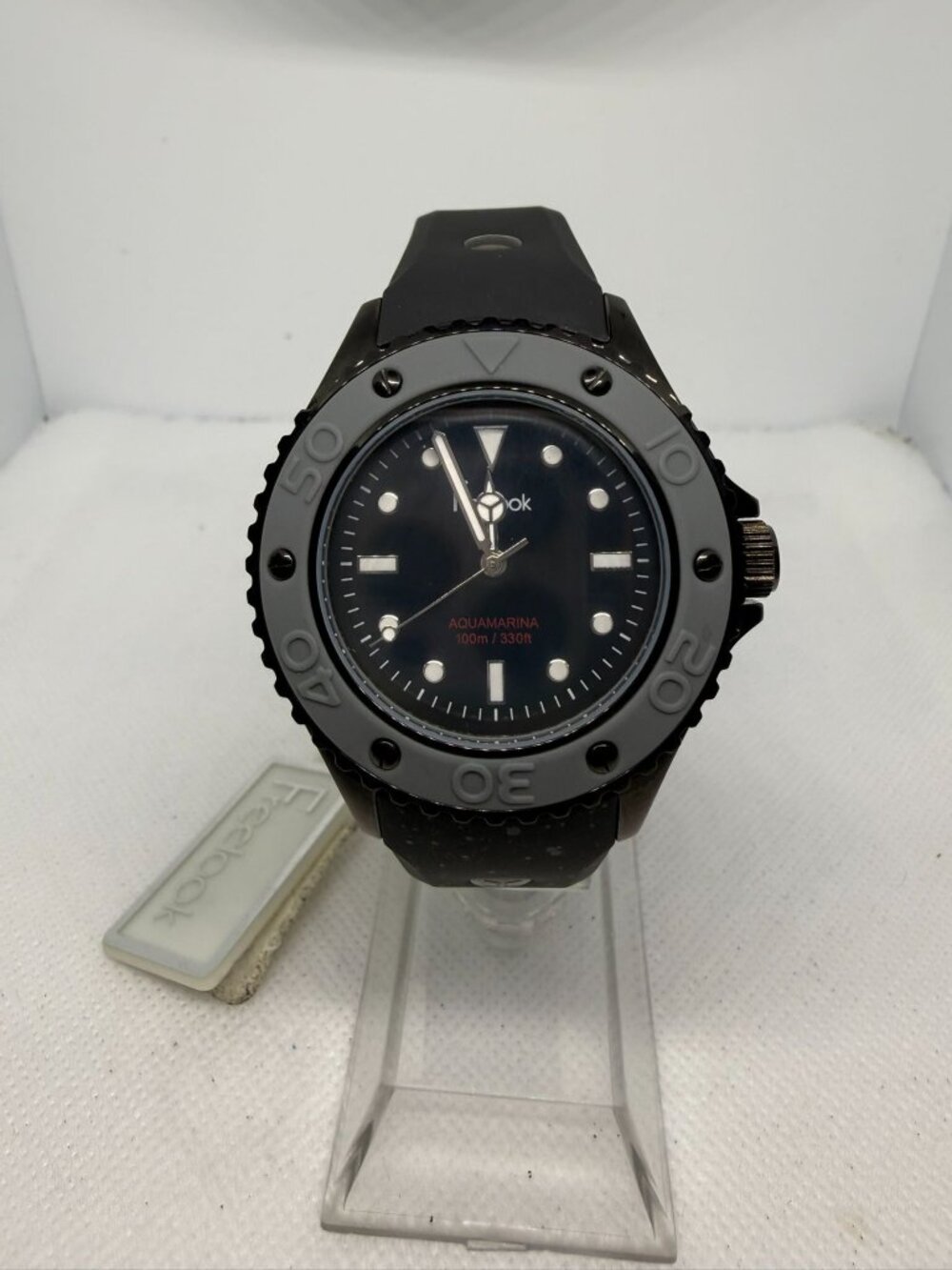 Freelook Aquamarina Mens Black Grey Diver Sport 41mm 100M Watch HA9035B/3